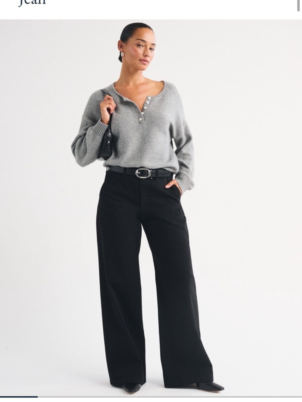 Abercrombie Curve Love High-rise Wide Leg Jean